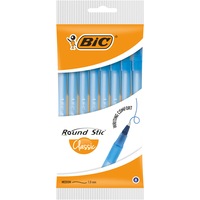 Set 8 bucati pix BIC Round Stic, albastru