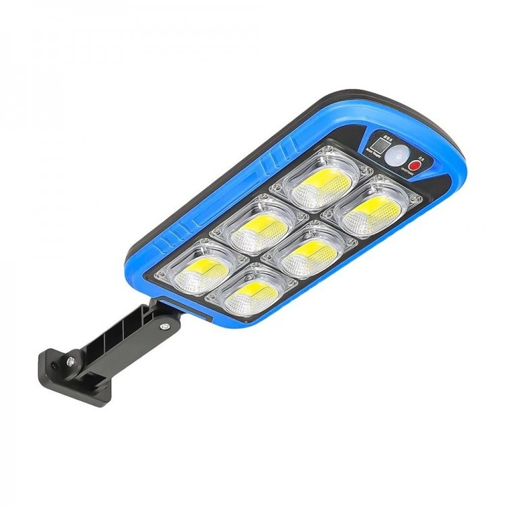 Lampa solara cu led COB de perete cu inductie, culoare albastru