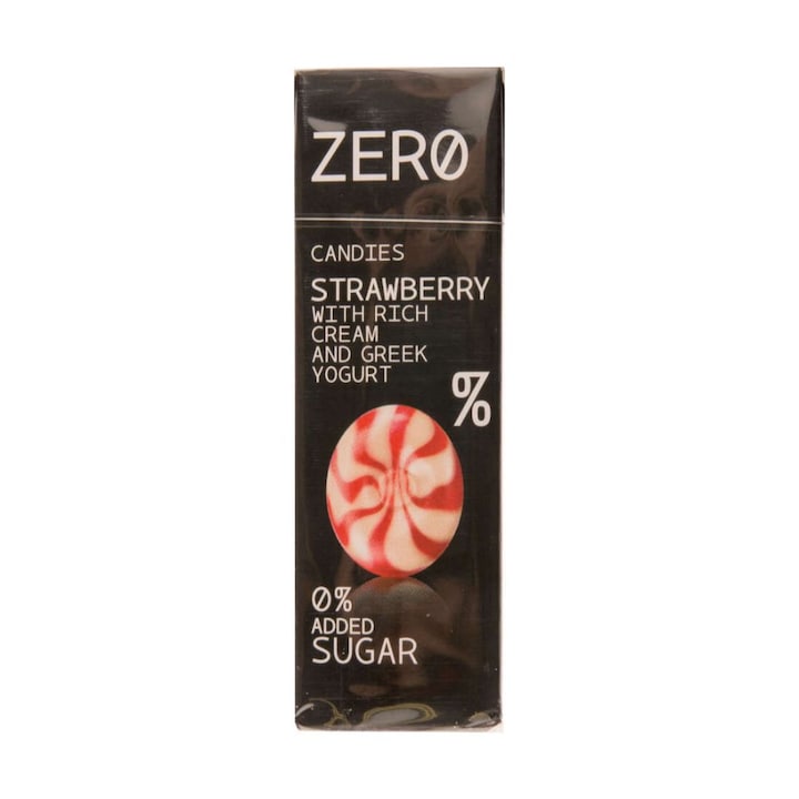 Zero Ice Blue бонбони с млечен крем и вкус на ягода, без захар, 32 g, 6 кутии/комплект