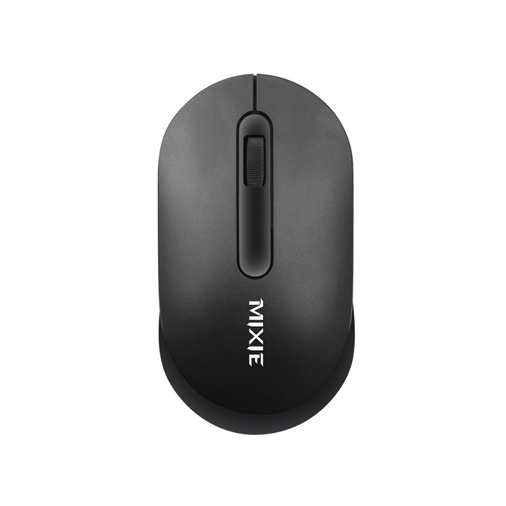 Мишка Mixie R518, Безжична, USB, 3D, Черен