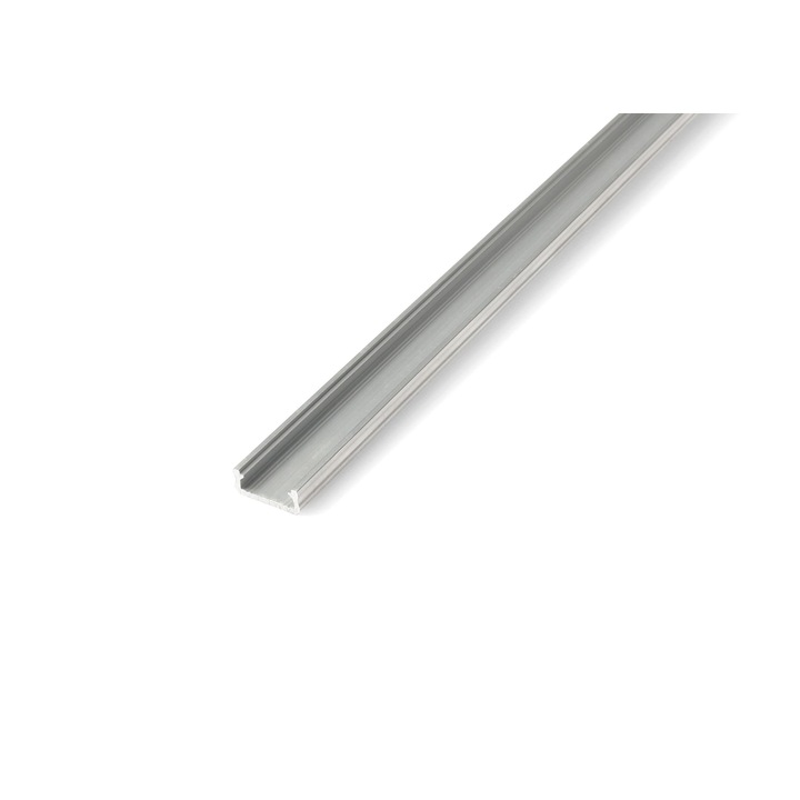 Alumínium D profil a LED -luminokhoz, 1m, ezüst