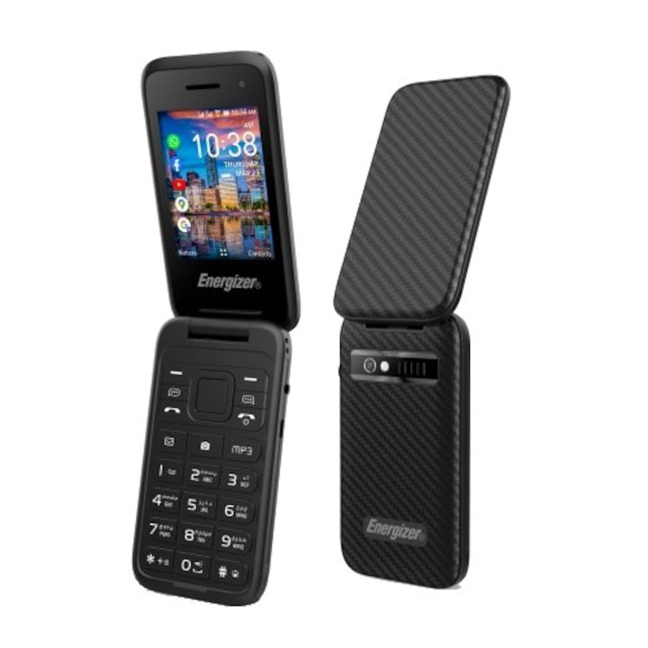 Energizer E282s Mobiltelefon, Kártyafüggetlen, Dual SIM, 4G, Fekete
