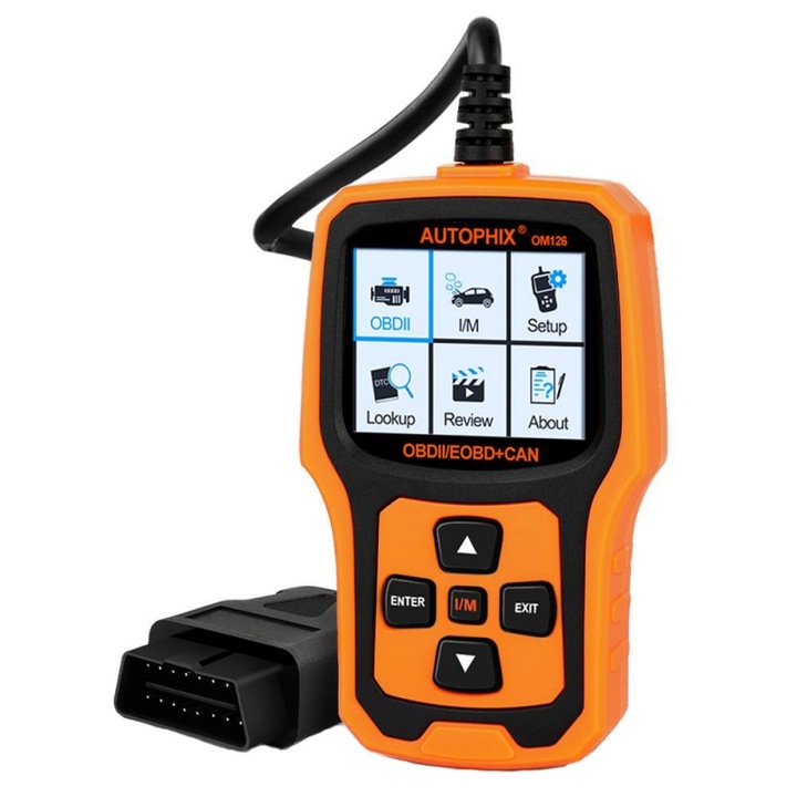 AUTOPHIX Car Tester, OBD2 диагностика Автодиагностичен скенер, поток от данни, O2 сензорно тестване, OM126