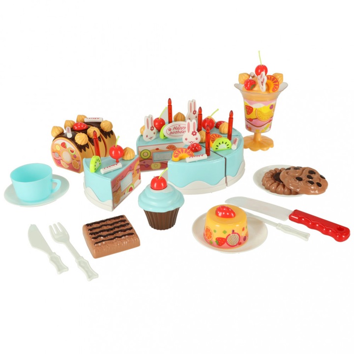 Születésnapi torta vágás konyha 75 el. kék