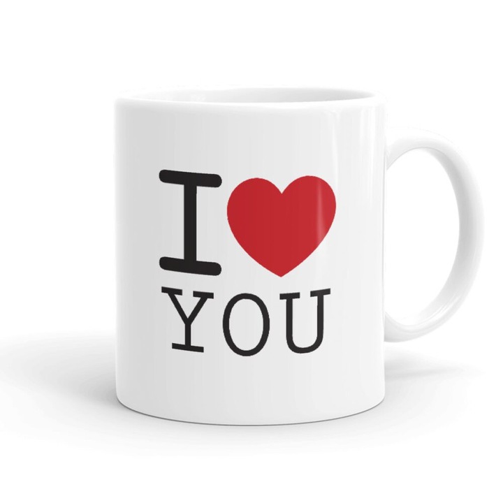 Cana I love you, Ceramica, 330 ml, Multicolor