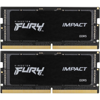 Memorie Laptop Kingston Fury Impact, 16GB DDR5, 4800MHz CL38, Dual Channel Kit