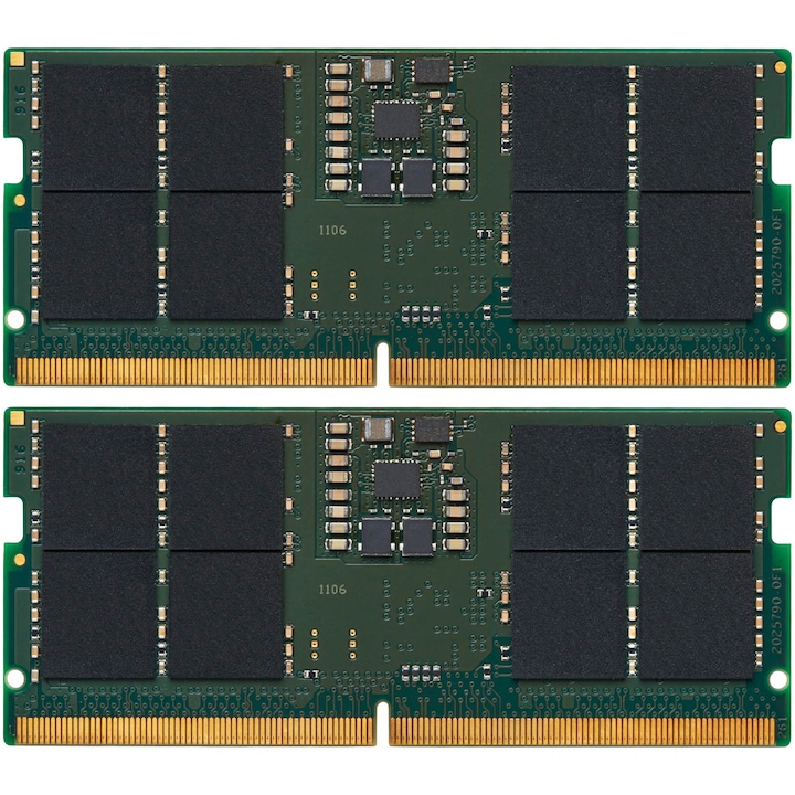 Memorie Laptop Kingston ValueRam, 32GB DDR5, 4800MHz CL40, Dual Channel Kit