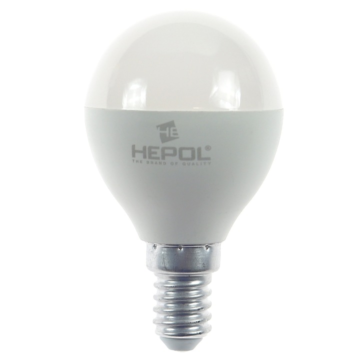 Led крушка Hepol mini E14 8W 900lm топла светлина 3000 K, пластмасов материал