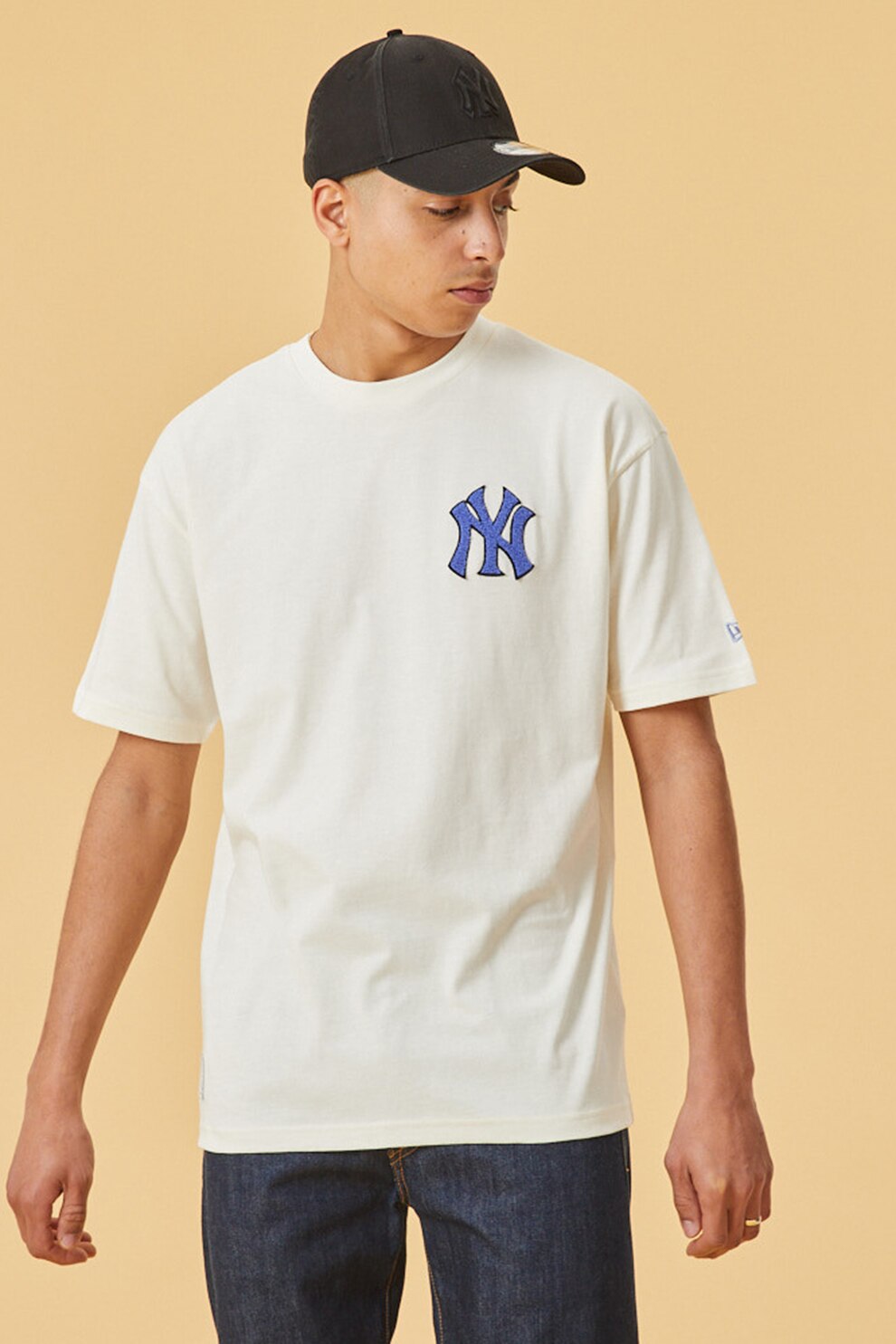 New Era, Tricou supradimensionat cu maneci cazute New York Yankees