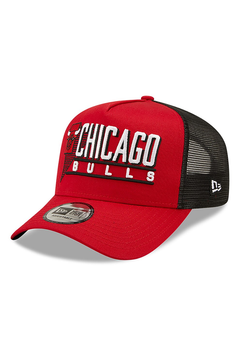 New Era, Sapca trucker cu logo brodat Wordmark, Rosu, Negru - eMAG.ro