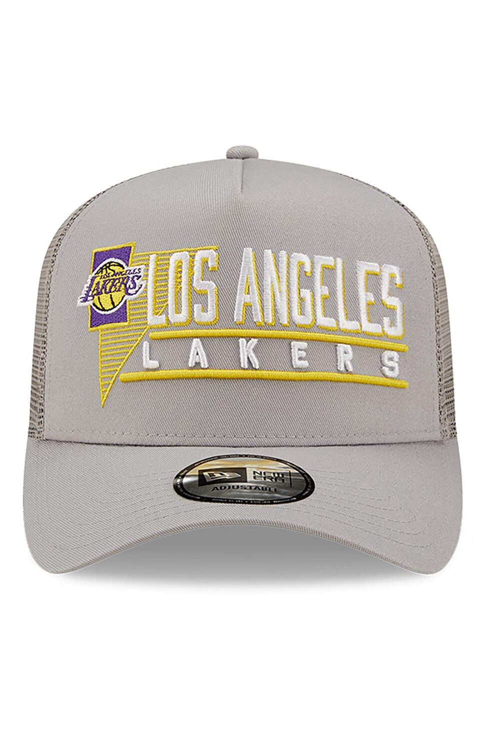 New Era, Sapca trucker LA Lakers Wordmark Graphic 9FORTY, Gri deschis ...