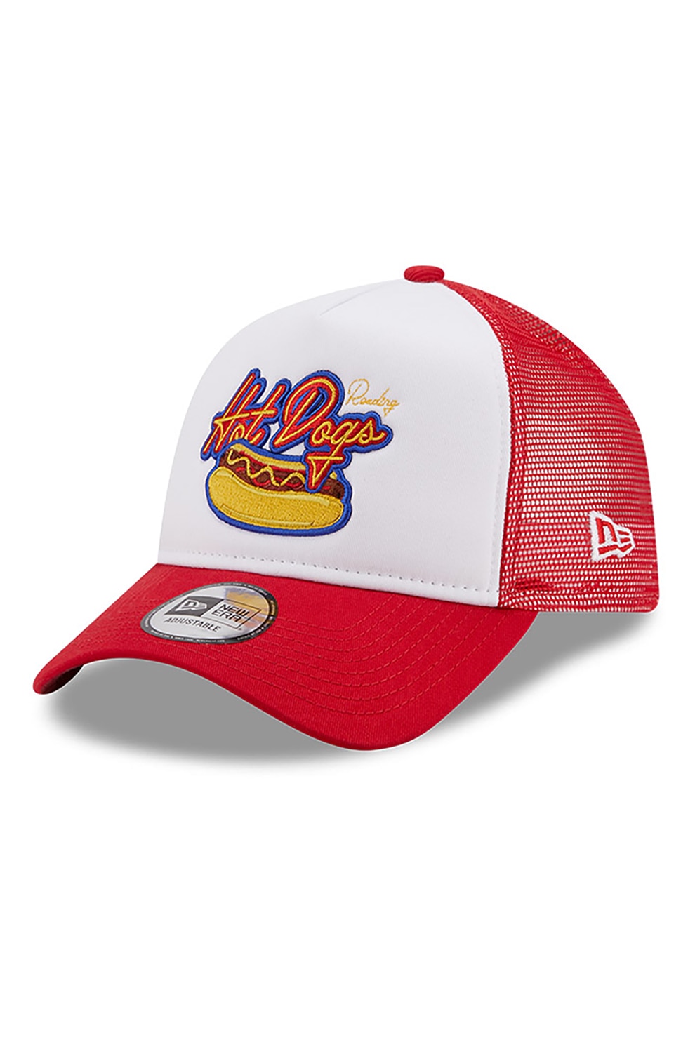 New Era, Sapca trucker cu aplicatie grafica Minor League, Rosu, Alb ...