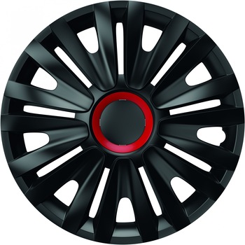 Set capace roti Mega Drive Royal, cu inel rosu, 13 Inch, Negru Set capace roti Mega Drive Royal, cu inel rosu, 13 Inch, Negru