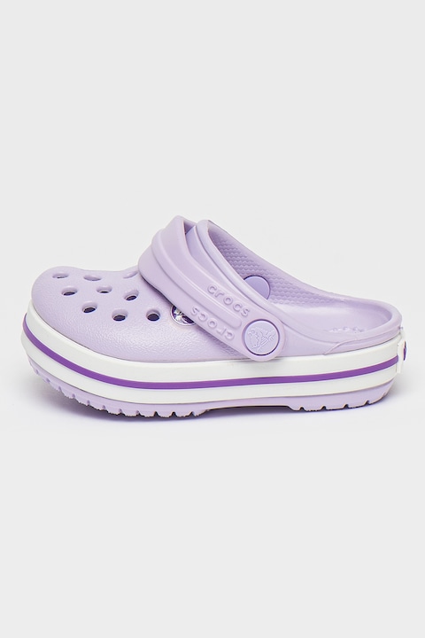 Crocs, Крокс Crocband с отворена пета и контрастни ивици, Лилав