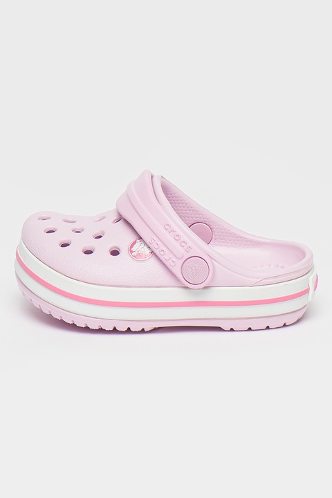 Crocs, Крокс Crocband с отворена пета и контрастни ивици, Пастелнорозов