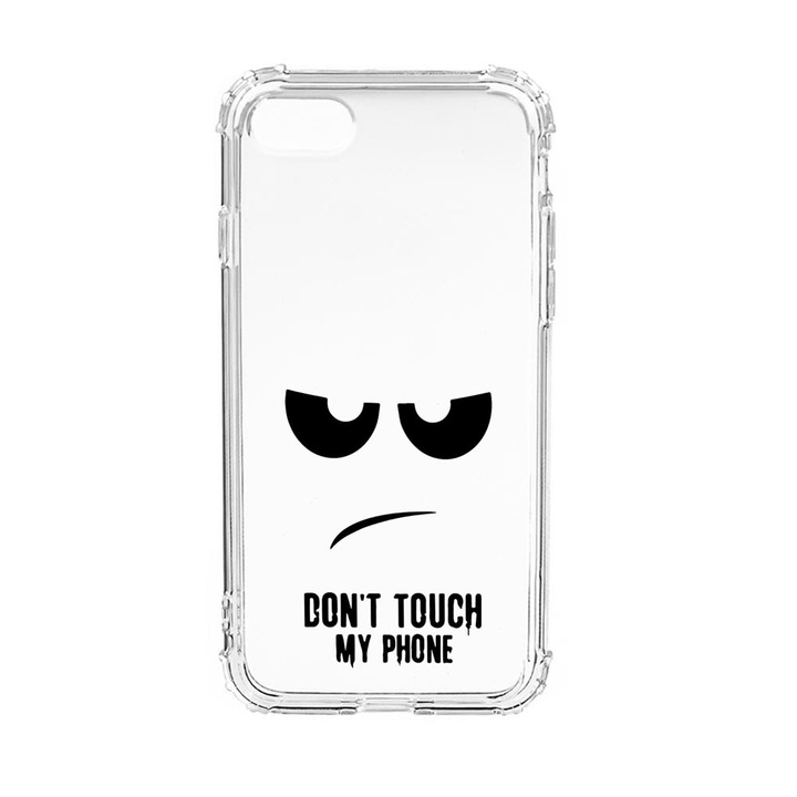 Husa Anti Shock Silicon Compatibila Cu Apple iPhone SE 2020 / iPhone 8 / iPhone 7, Don't Touch My Phone, Military Grade Drop Protection, AS 90