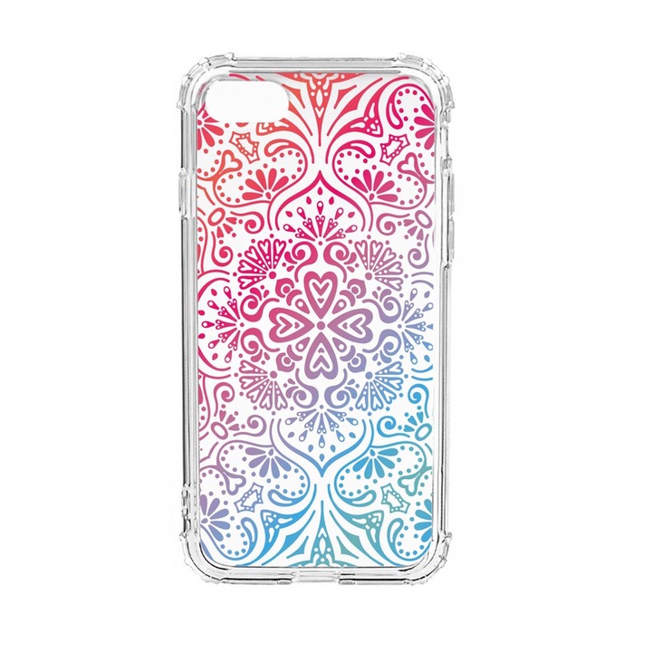 Strapabíró Anti Shock Védőtok, Apple iPhone SE 2020 / iPhone 8 / iPhone 7, Mandala Color, Military Grade Drop Protection, AS 72