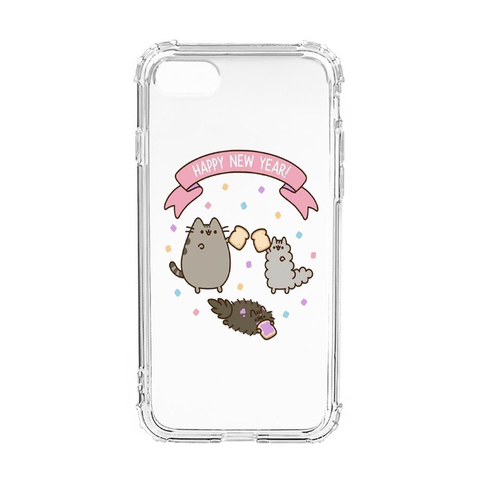 Husa Anti Shock Silicon Compatibila Cu Apple iPhone SE 2020 / iPhone 8 / iPhone 7, Happy New Year, Military Grade Drop Protection, AS 356