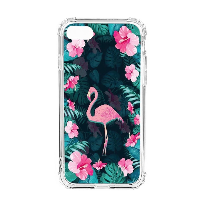 Силиконов калъф Unique за Apple iPhone SE 2020 / iPhone 8 / iPhone 7, Flamingo, Anti Shock, AS 247