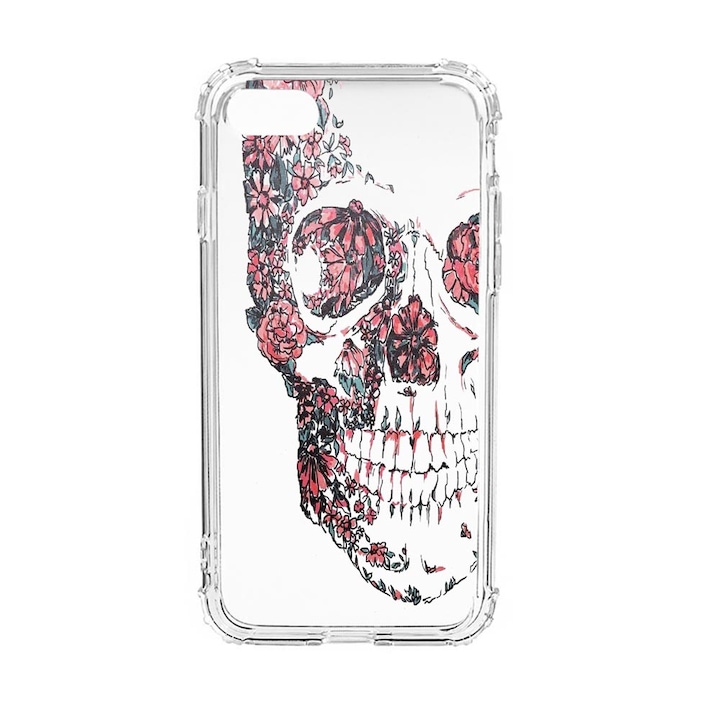 Силиконов калъф Unique за Apple iPhone SE 2020 / iPhone 8 / iPhone 7, Skull, Anti Shock, AS 253