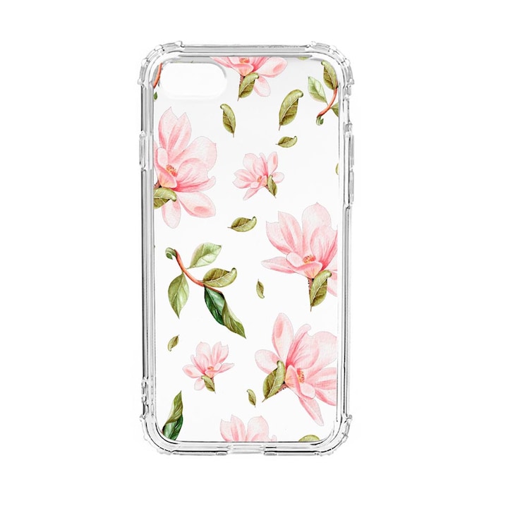 Силиконов калъф Unique за Apple iPhone SE 2020 / iPhone 8 / iPhone 7, Flowers Collection, Anti Shock, AS 496