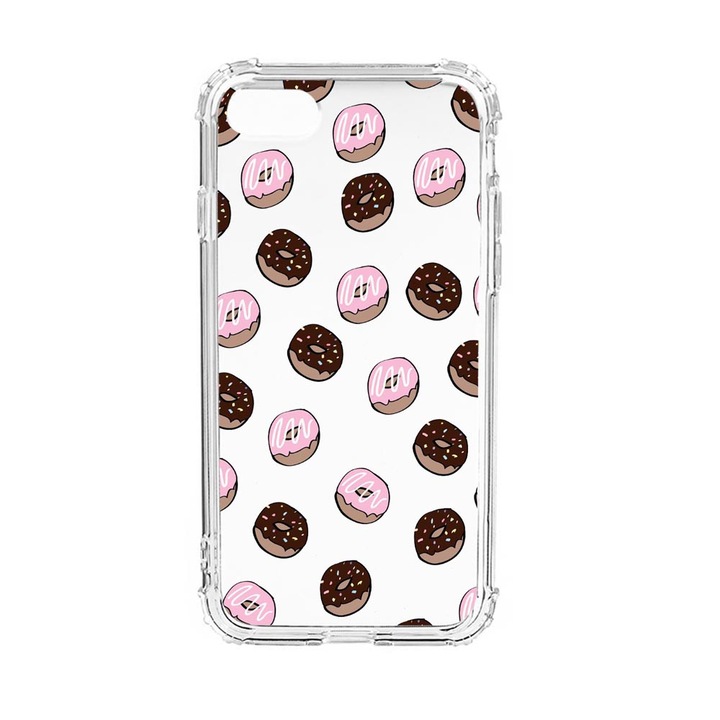 Husa Anti Shock Silicon Compatibila Cu Apple iPhone SE 2020 / iPhone 8 / iPhone 7, Donuts, Military Grade Drop Protection, AS 667