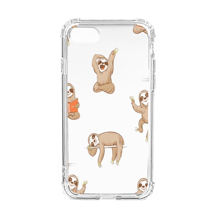 Husa Anti Shock Silicon Compatibila Cu Apple iPhone SE 2020 / iPhone 8 / iPhone 7, Keep Calm - Be Lazy, Military Grade Drop Protection, AS 598