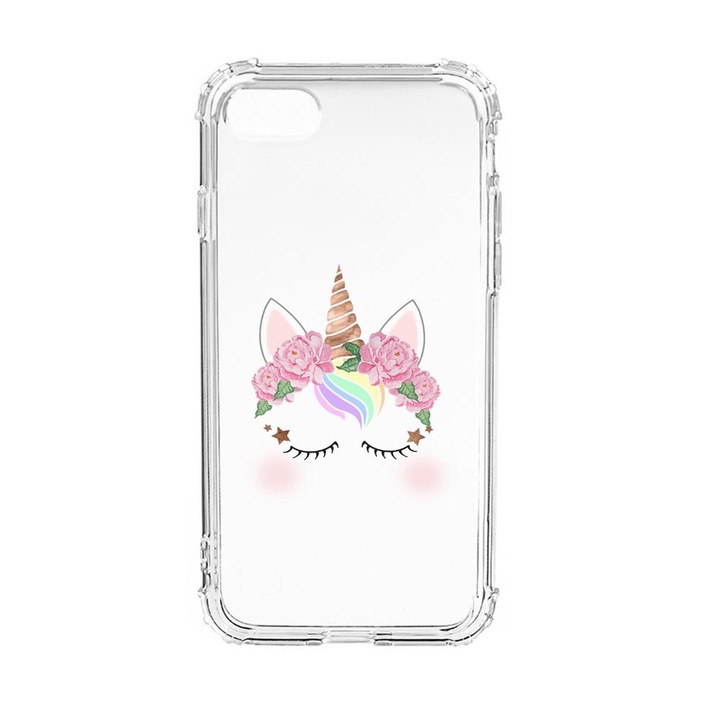 Husa Anti Shock Silicon Compatibila Cu Apple iPhone SE 2020 / iPhone 8 / iPhone 7, Unicorn, Military Grade Drop Protection, AS 525