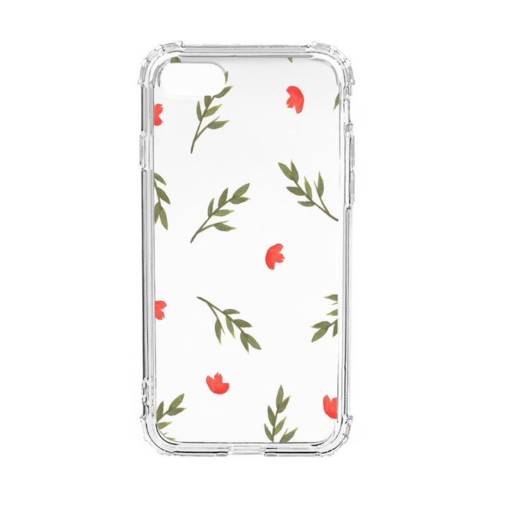 Husa Anti Shock Silicon Compatibila Cu Apple iPhone SE 2020 / iPhone 8 / iPhone 7, Flowers, Military Grade Drop Protection, AS 516