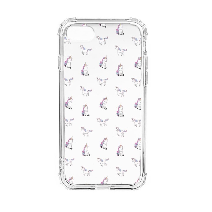 Husa Anti Shock Silicon Compatibila Cu Apple iPhone SE 2020 / iPhone 8 / iPhone 7, Unicorn Pattern, Military Grade Drop Protection, AS 522