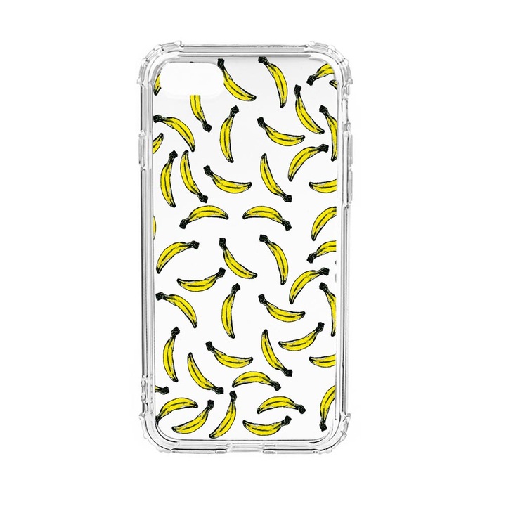 Husa Anti Shock Silicon Compatibila Cu Apple iPhone SE 2020 / iPhone 8 / iPhone 7, Bananas, Military Grade Drop Protection, AS 664