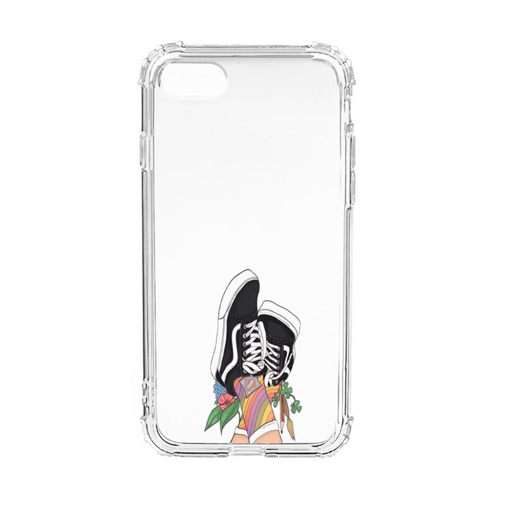 Husa Anti Shock Silicon Compatibila Cu Apple iPhone SE 2020 / iPhone 8 / iPhone 7, Vans - Gym Shoes, Military Grade Drop Protection, AS 600