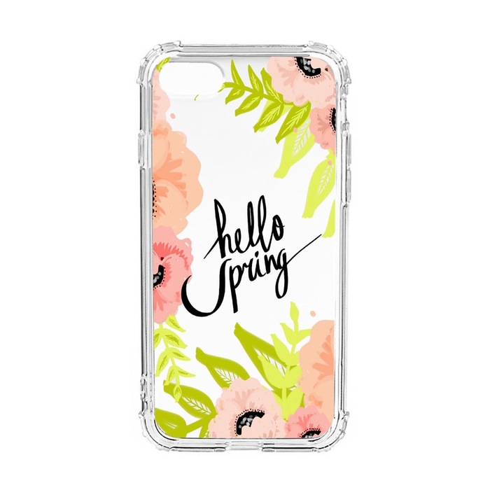 Husa Anti Shock Silicon Compatibila Cu Apple iPhone SE 2020 / iPhone 8 / iPhone 7, Hello Spring, Military Grade Drop Protection, AS 685