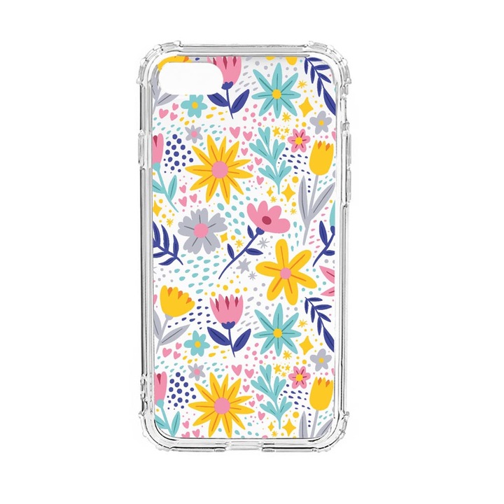 Силиконов калъф Unique за Apple iPhone SE 2020 / iPhone 8 / iPhone 7, Little Flowers, Anti Shock, AS 758