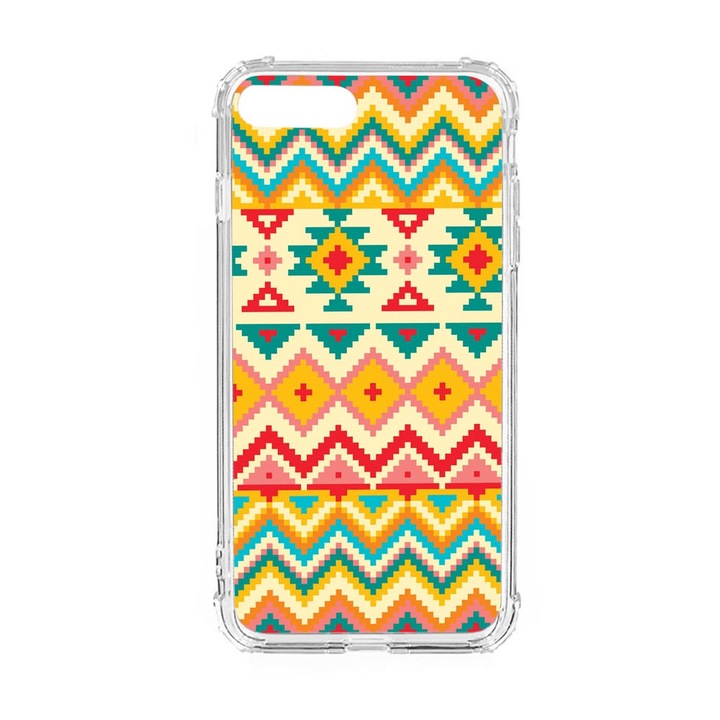 Husa Anti Shock Silicon Compatibila Cu Apple iPhone 8 Plus / iPhone 7 Plus, Aztec, Military Grade Drop Protection, AS 11