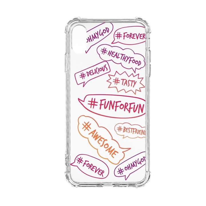 Husa Anti Shock Silicon Compatibila Cu Apple iPhone XS / iPhone X, Fun, Military Grade Drop Protection, AS 125