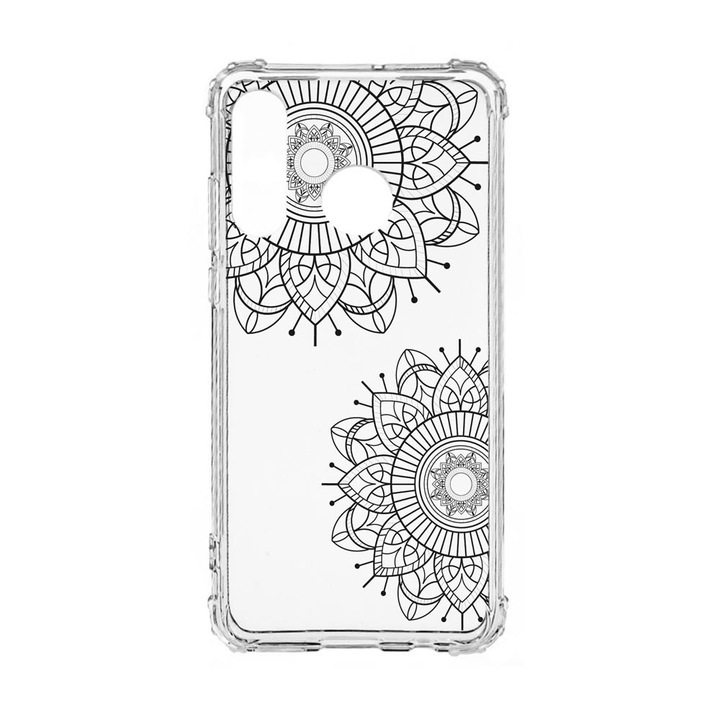 Husa Anti Shock Silicon Compatibila Cu Huawei P30 Lite, Non Figurative Flower, Military Grade Drop Protection, AS 117
