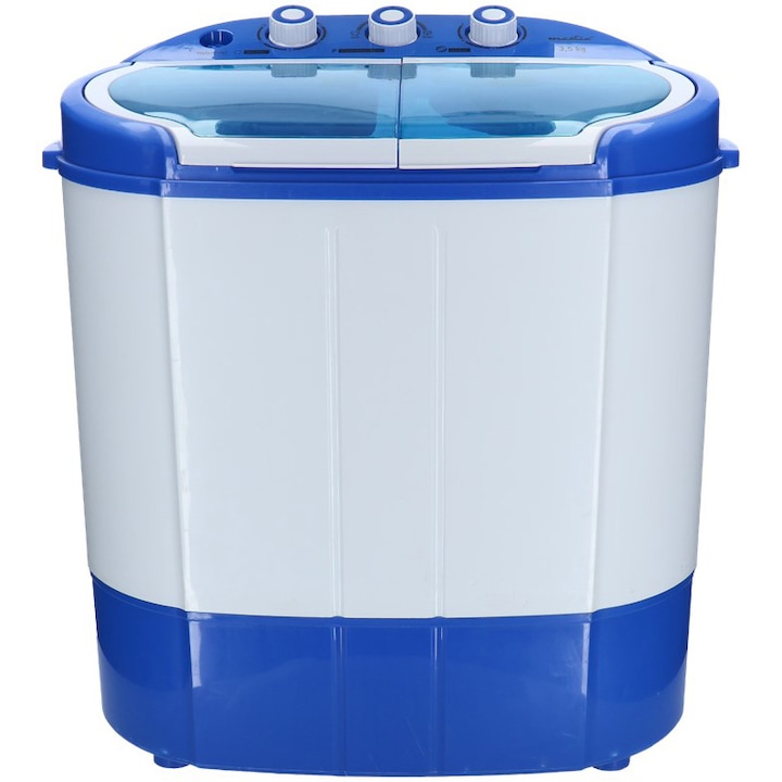 Masina de spalat rufe cu uscator Mestic, portabila, cpacitate 3.5 kg, 250W/120W.