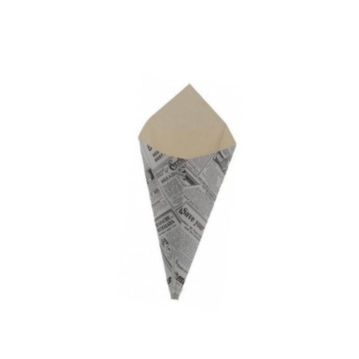 Set cornete carton model ziar, 200 buc, dimensiune 250 gr