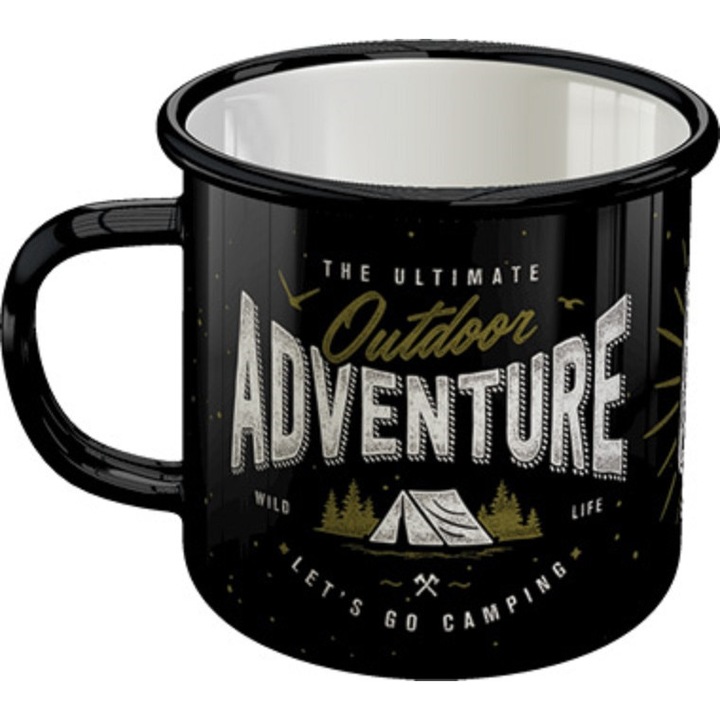 Cana metalica emailata 360ml Outdoor Adventure