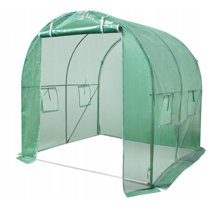 Napelemes kert, Zola, fémkeretes, zöld, 4 ablakos, 2x2x2m, 4 négyzetméter