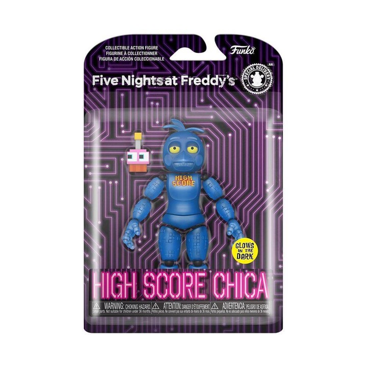 Five Nights at Freddys S7 High Score Chica фосфоресцираща съчленена фигура