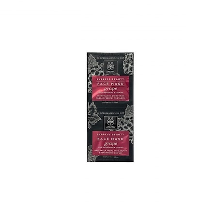 Masca de fata Apivita, Express Beauty, cu Struguri, Pentru riduri fine si fermitate, 2 x 8 ml