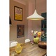 Lampa Moderna Decorativa Dubla, Bamyum, E27 Soclu, Metal, Alb, 35 cm