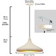 Lampa Moderna Decorativa Dubla, Bamyum, E27 Soclu, Metal, Alb, 35 cm