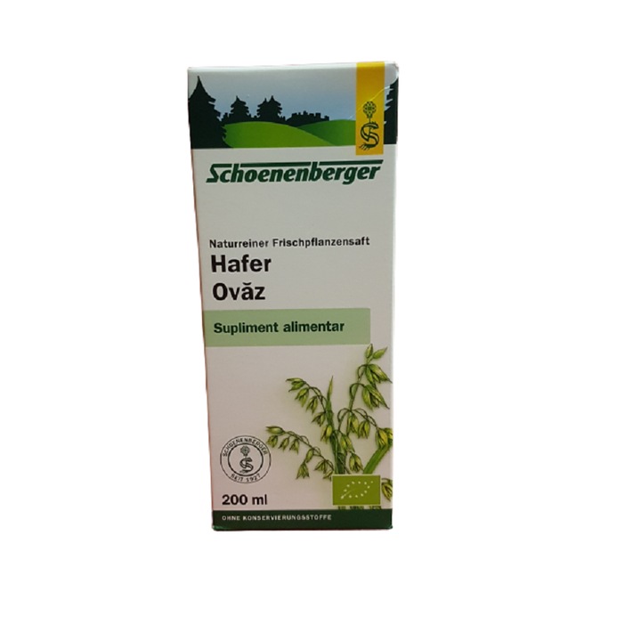 Természetes zab kivonat, BIO, Schönenberger, 200 ml