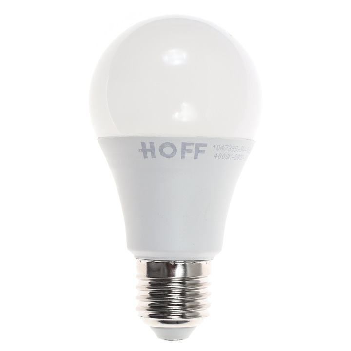 Класическа Led Hoff крушка A60 E27 9W 900lm неутрална светлина 4000 K, 112x60mm