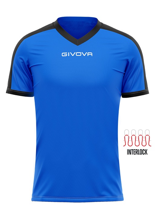 Givova Revolution sportpóló, Fekete/Királykék