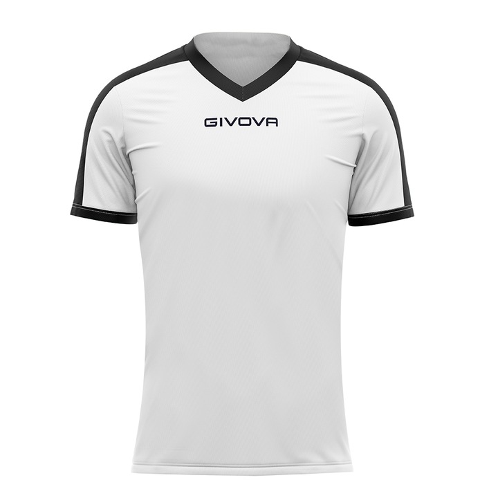 Tricou sport Givova Revolution, Alb/Negru