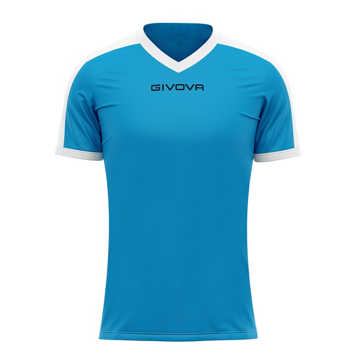 Tricou sport Givova Revolution, Alb/Turcoaz
